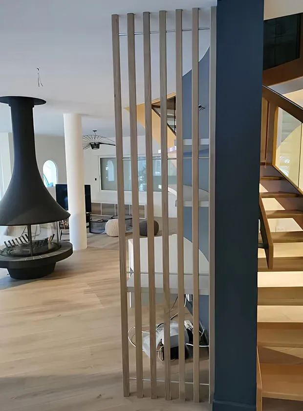Menuiserie séparation et escaliers